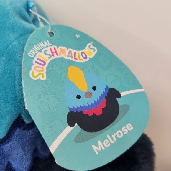Squishmallows Melrose the Cassowary Bird 14" Plush Soft Toy 2022 Blue Pink New - Picture 2 of 7